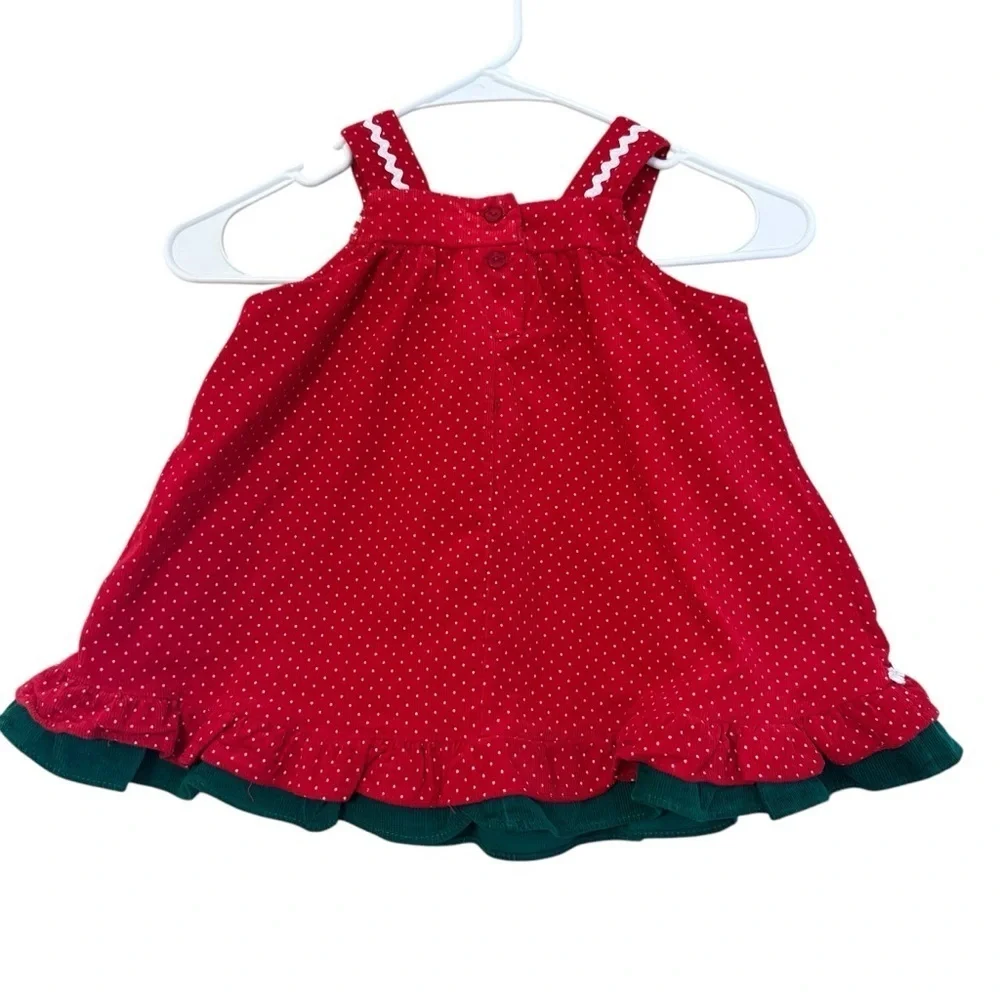 Rare Too! Girls 24M Red Christmas Dress Candy Cane Corduroy Holiday